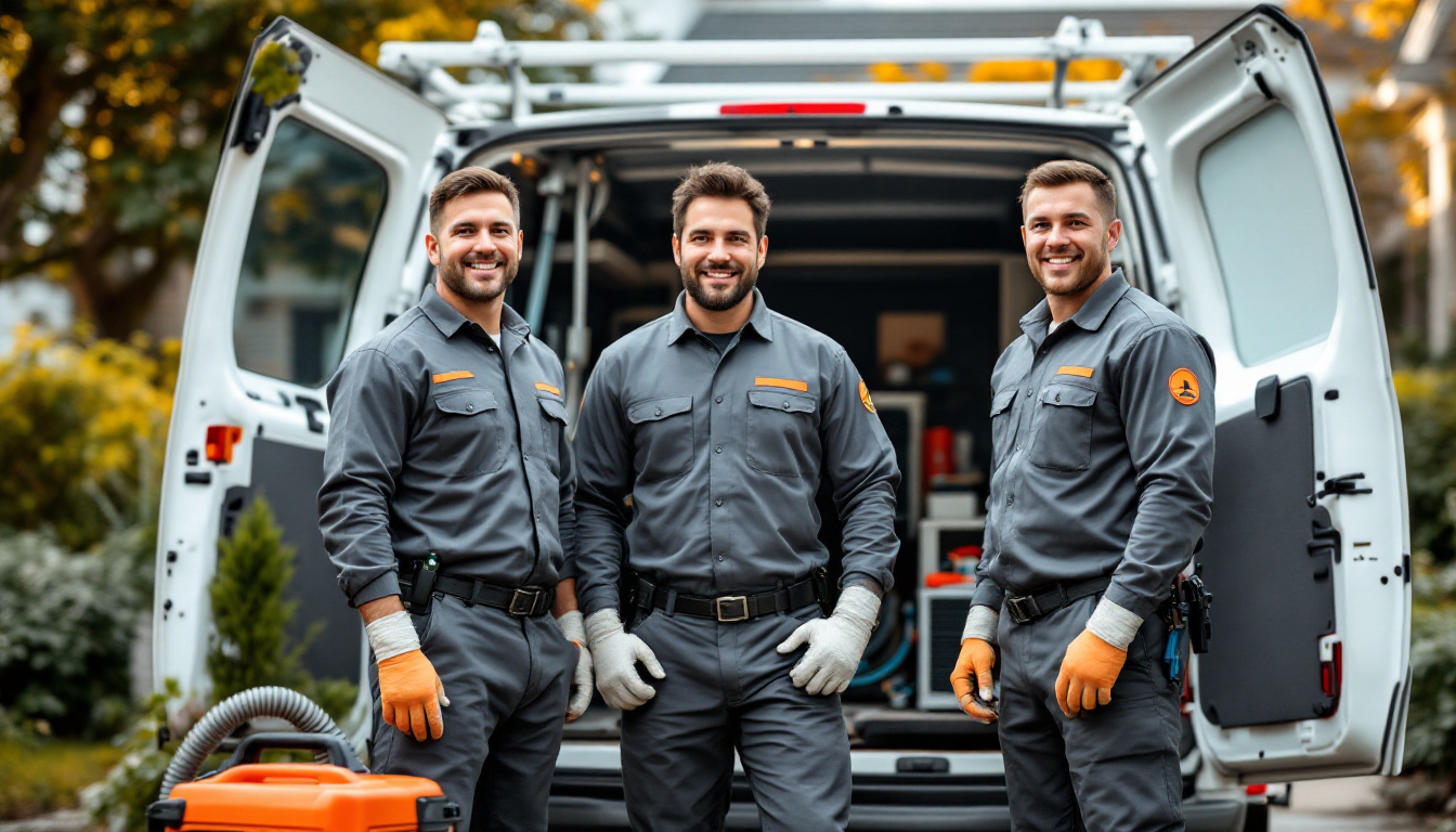 Clear Air technicians ready for an air duct cleaning job in Massachusetts